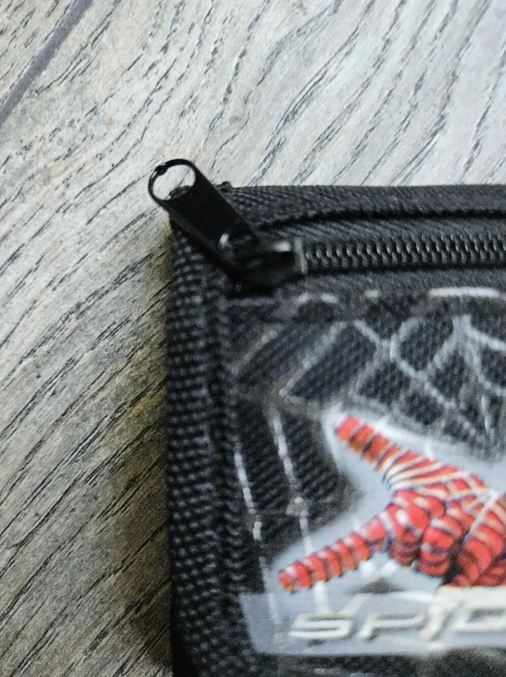 Spider-Man Kids Black Trifold Wallet - Red/Blue Graphic